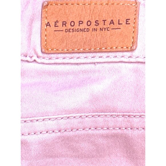 Aeropostale High Waisted Jegging 12 Regular Light Pink Cotton Polyester Spandex - Picture 3 of 11